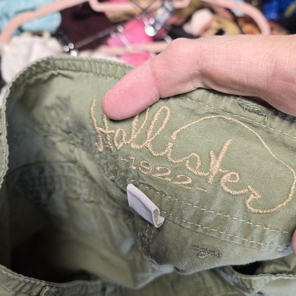 Vtg Y2k Hollister Low Rise Micro Mini Khaki Green Mini Skirt - Picture 4 of 9